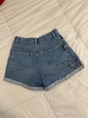 Classic High-Waist Blue Denim Women's Shorts